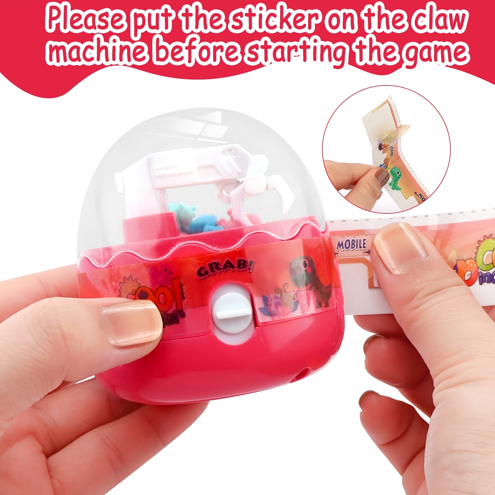 4 Pcs Mini Claw Machines, Mini Dinosaur Claw Machine ， Gifts For Boy And  Girl 5-12 