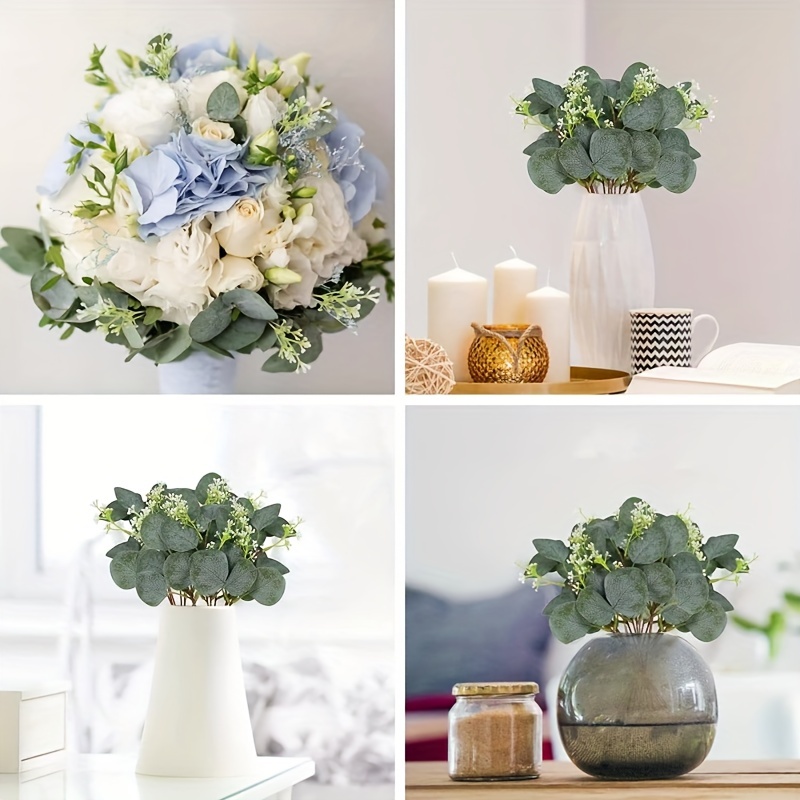 Artificial Greenery Stems, Faux Branches, Eucalyptus Leaves, Silk Floral  for Vase, Home, Wedding, Farmhouse Decor, 1Pcs - AliExpress