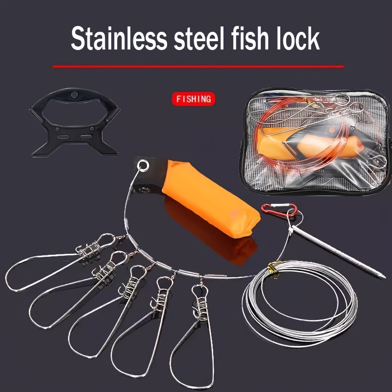 10pcs Buckle Fish Lock Buckle Big Fish Wire Rope Lock Fishing Gear Knot  Tying Tool Fishing Stringer Clips Fish Stringer Lock - Fishing Tools -  AliExpress