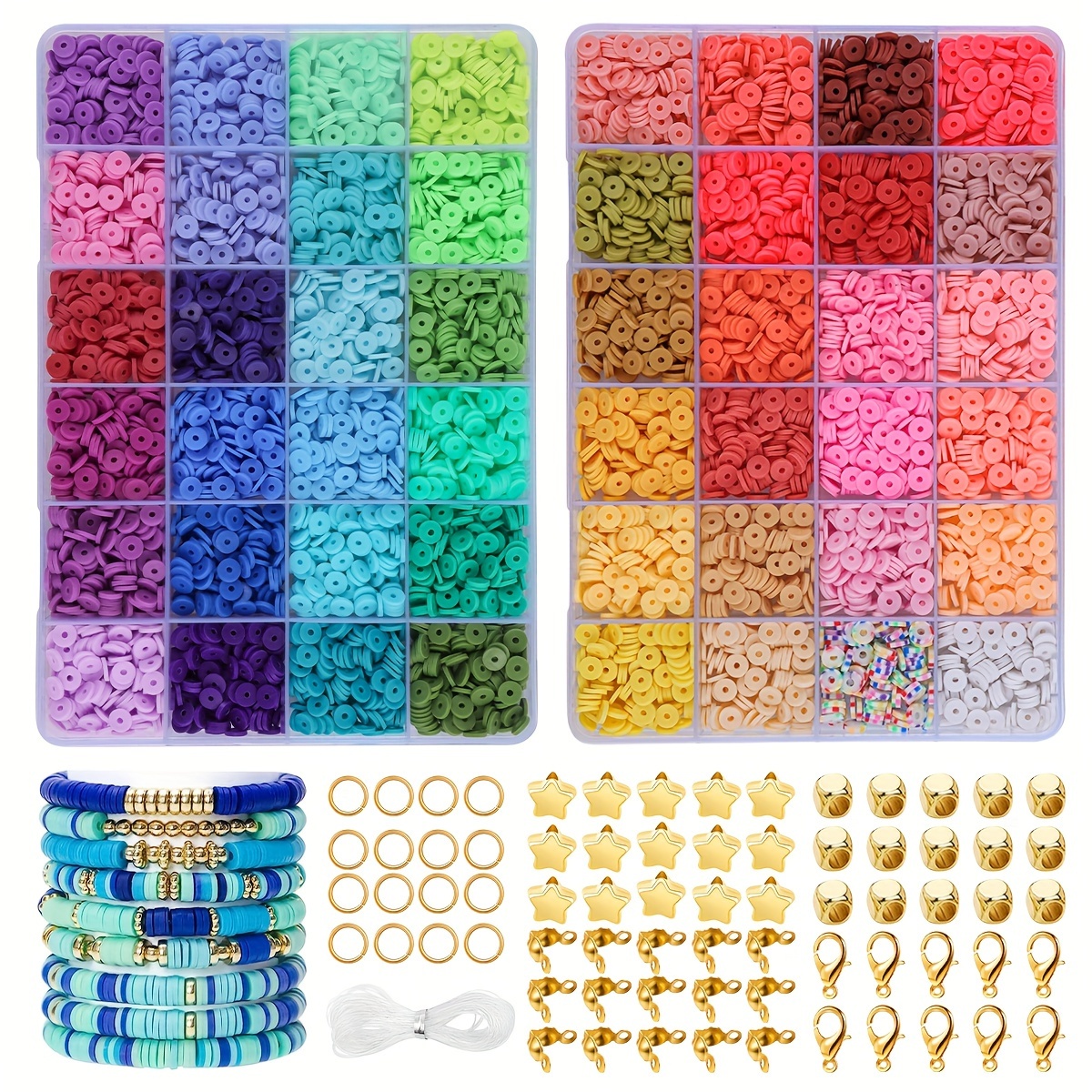 15600pcs/set 156 colors Clay Bead for Jewelry Making Kit for Woman DIY  Bracelet Necklace