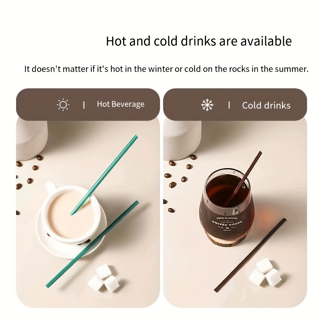 100pcs Disposable Coffee Straws, Two-Hole Straws, Coffee Stirrers, Small  Straws For Hot Drinks