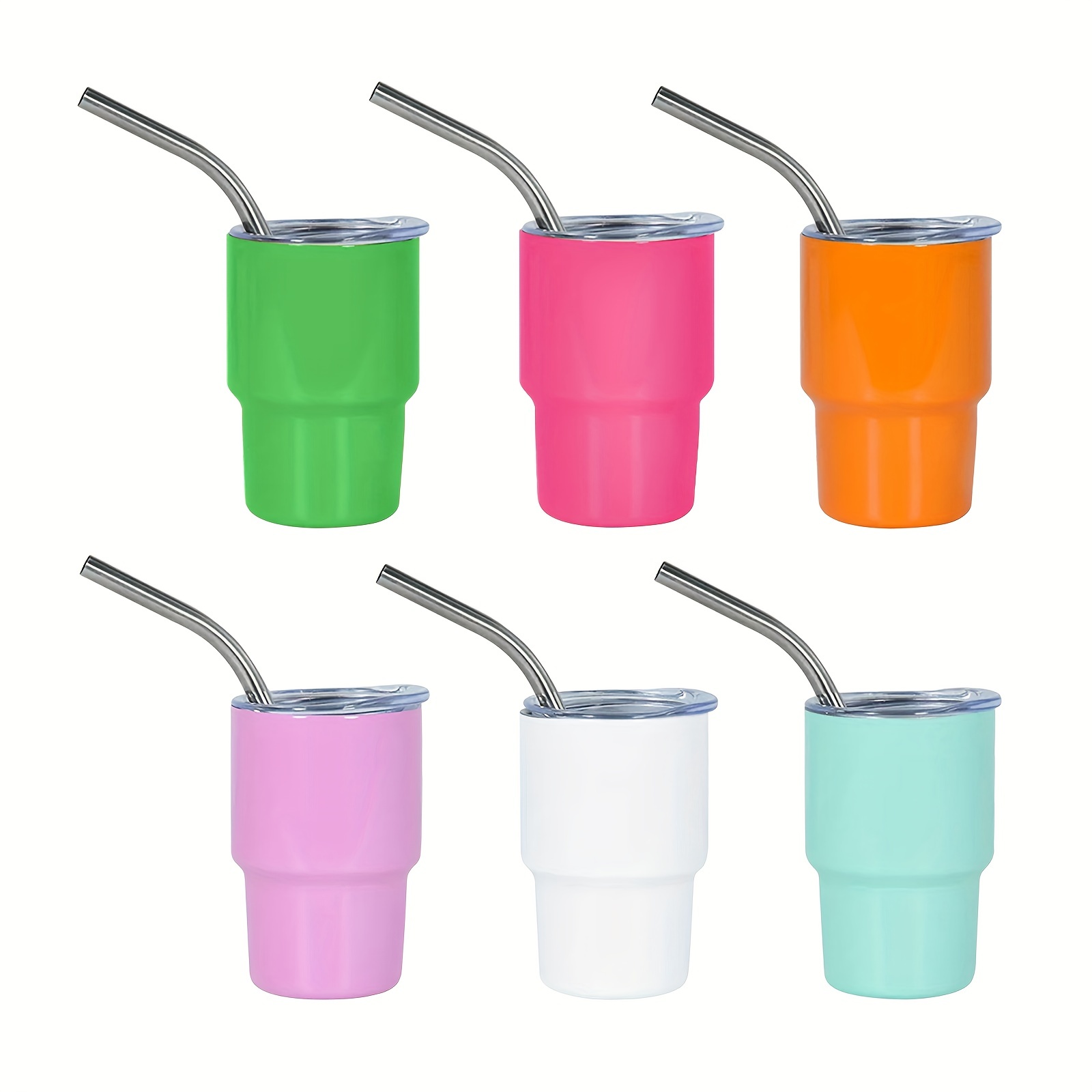 6pcs Taza de café de acero inoxidable, tazas de metal de doble