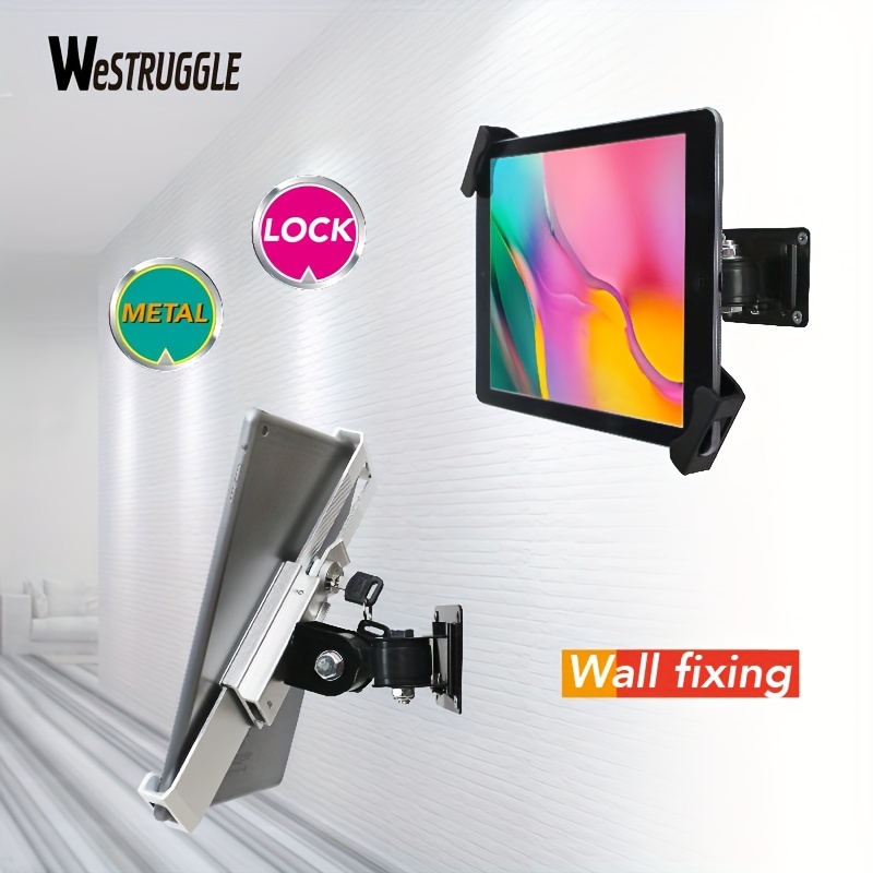 Tablet Wall Mount Holder Anti Theft Security Lock Key Rotate - Temu
