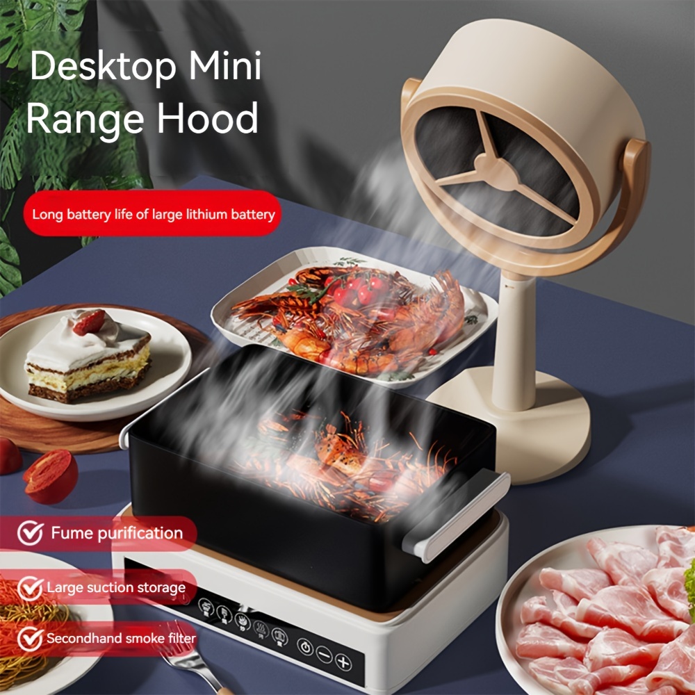 Mini hotte de cuisine portable à volume d'air élevé, hotte de bureau,  petit, puissance 40W, accessible, voyage, extracteur - AliExpress