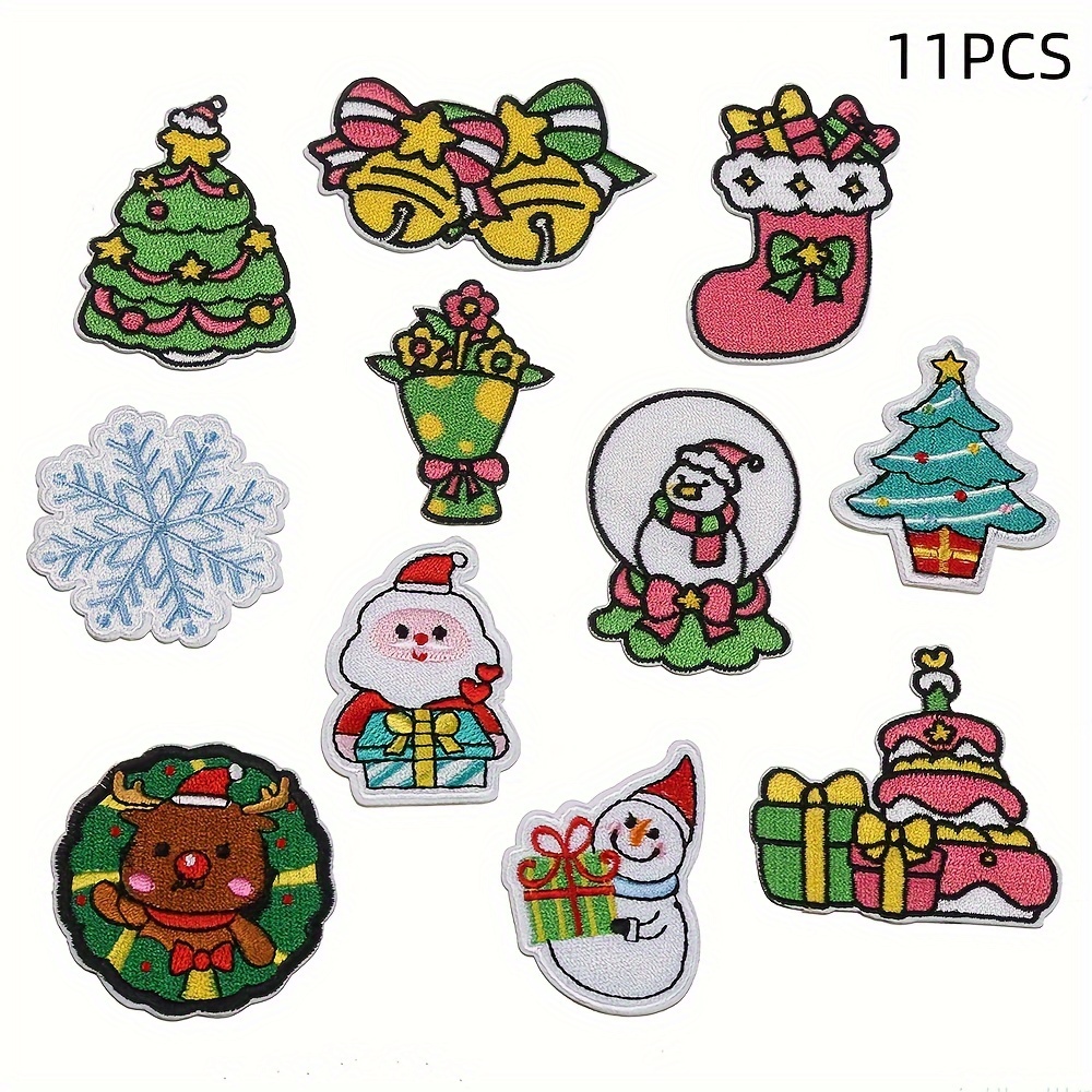 Christmas Embroidery Iron On Patches For Girls, Christmas Snowflake Snowman  Socks Santa Claus Patches For Clothes Dress - Temu Philippines