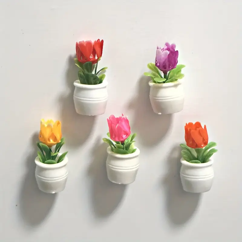 Naievear 6pcs Réfrigérateur Aimants Mignons Plantes Forme Autocollant  Cuisine Cactus Magnet Bouton Frigo Accessoires