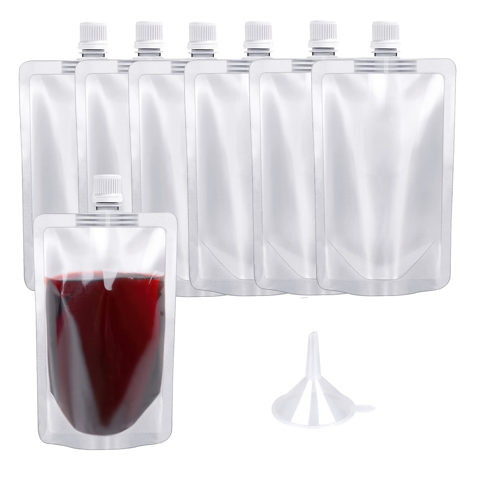 Concealable Flasks Reusable Drinking Bag - 5 Pack 32oz Plastic Flask for  Liquor Cruise Pouch Hidden Sneak Alcohol Travel Drinking Flask Kits,Travel