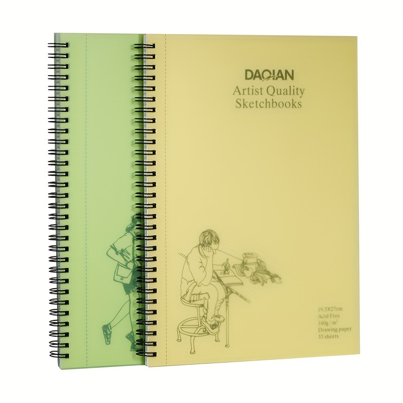 Sketchbook Hardcover Sketches And Sketches, Spiral And Pencil Loops,  Acid-free Paper And Perforated Lines,, 35 Pages Spiral Bound Sketch Book,  Suitable For Artists Professional And Amateur