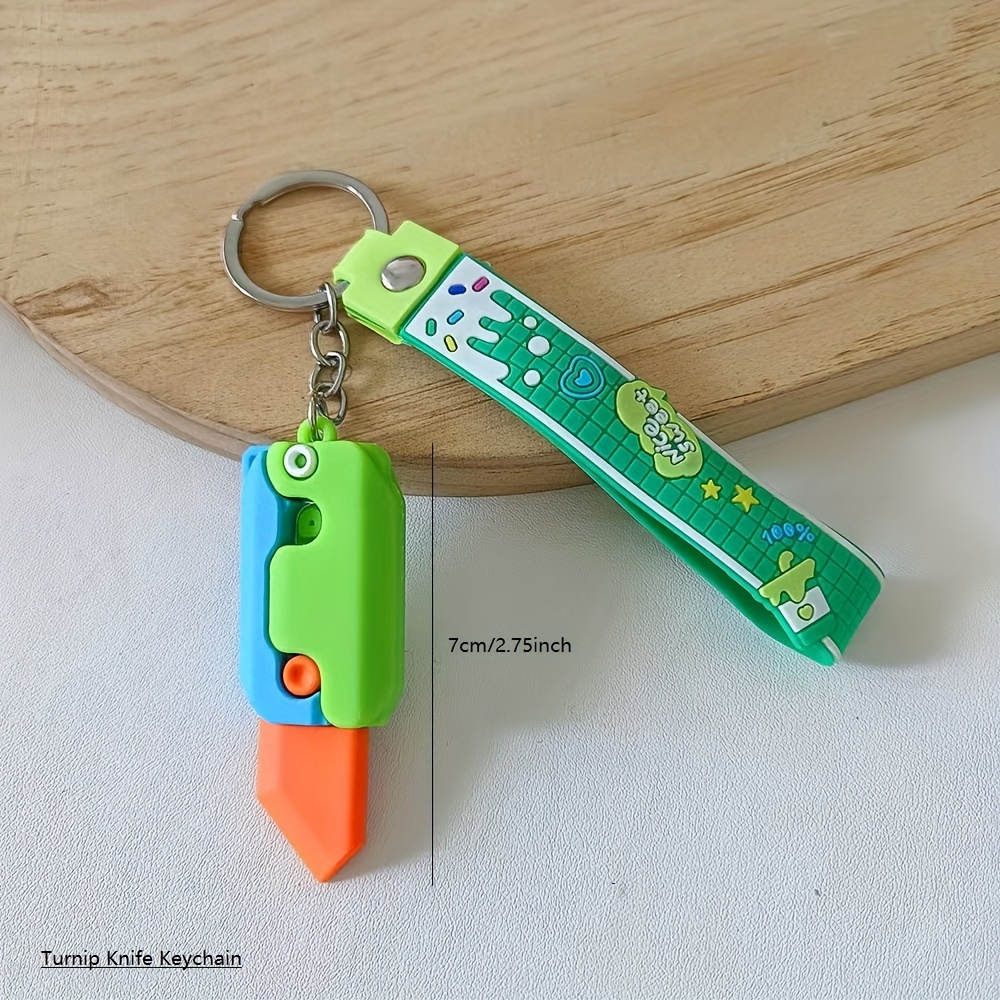 Nightlight Radish Knife Gravity Knife Keychain Decompression - Temu