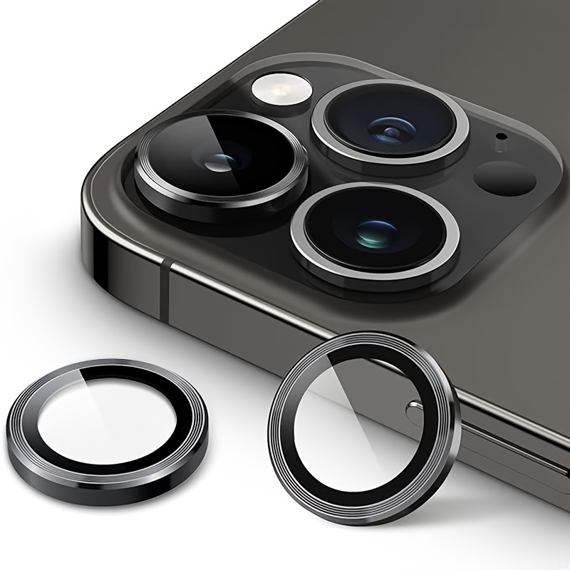 Tensea Protector de lente de cámara para iPhone 14 Plus/iPhone 14,  protector de pantalla de vidrio templado, anillo individual de metal de  diamante