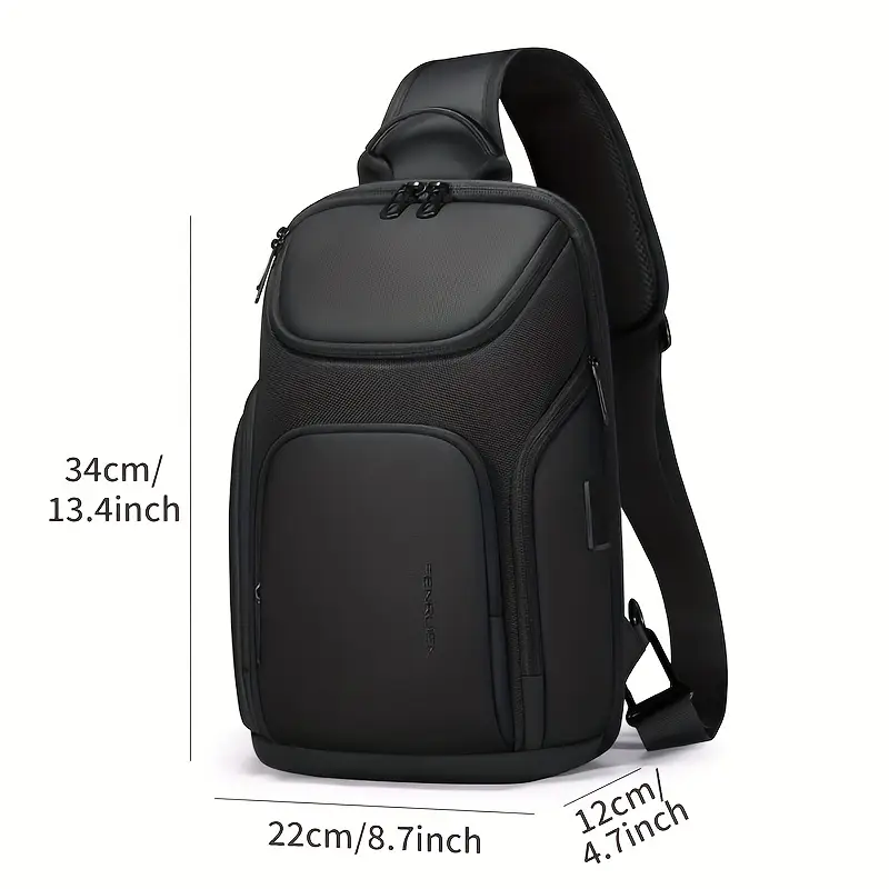 * Chest Bag *'S Casual Large Capacity Single Shoulder Crossbody Bag Business Multi-Functional 12-Inch Tablet USB Easy Charging Small Backpack * Chest Bag *'S Casual Large Capacity Single Shoulder Crossbody Bag Business Multi-Functional 12-Inch Tablet USB Easy Charging Small Backpack