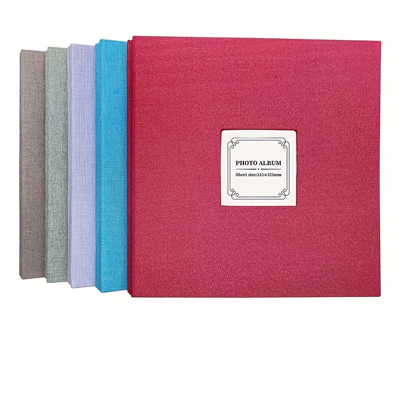 1pc Solid Color Large Photo Album Self Adhesive Photo Album Bookshelf Albums  With 1pc Scraper, 20