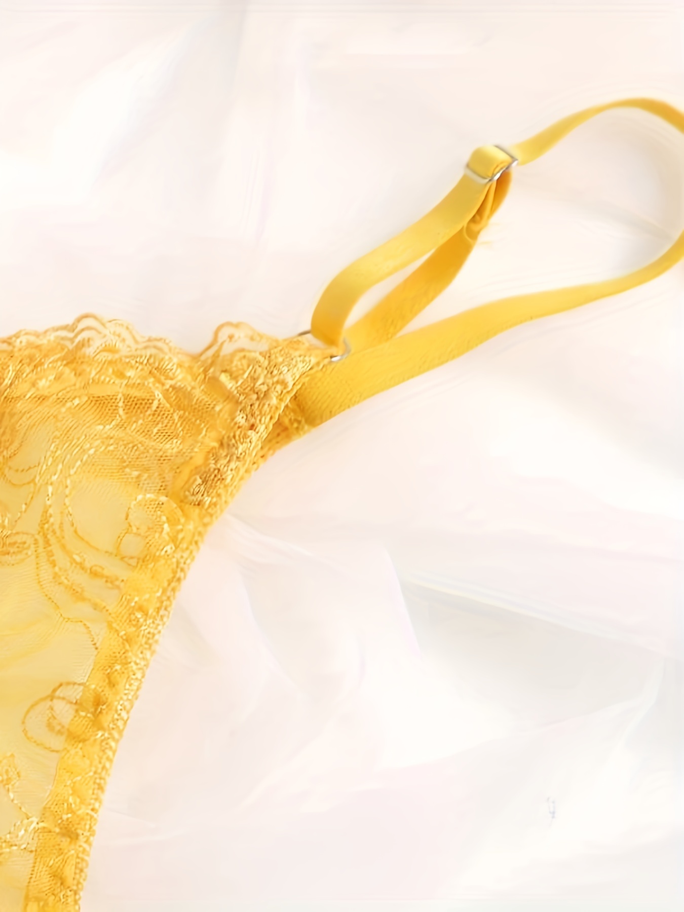 Conjunto de lingerie bordado em malha sexy conjunto de sutiã - Temu Portugal