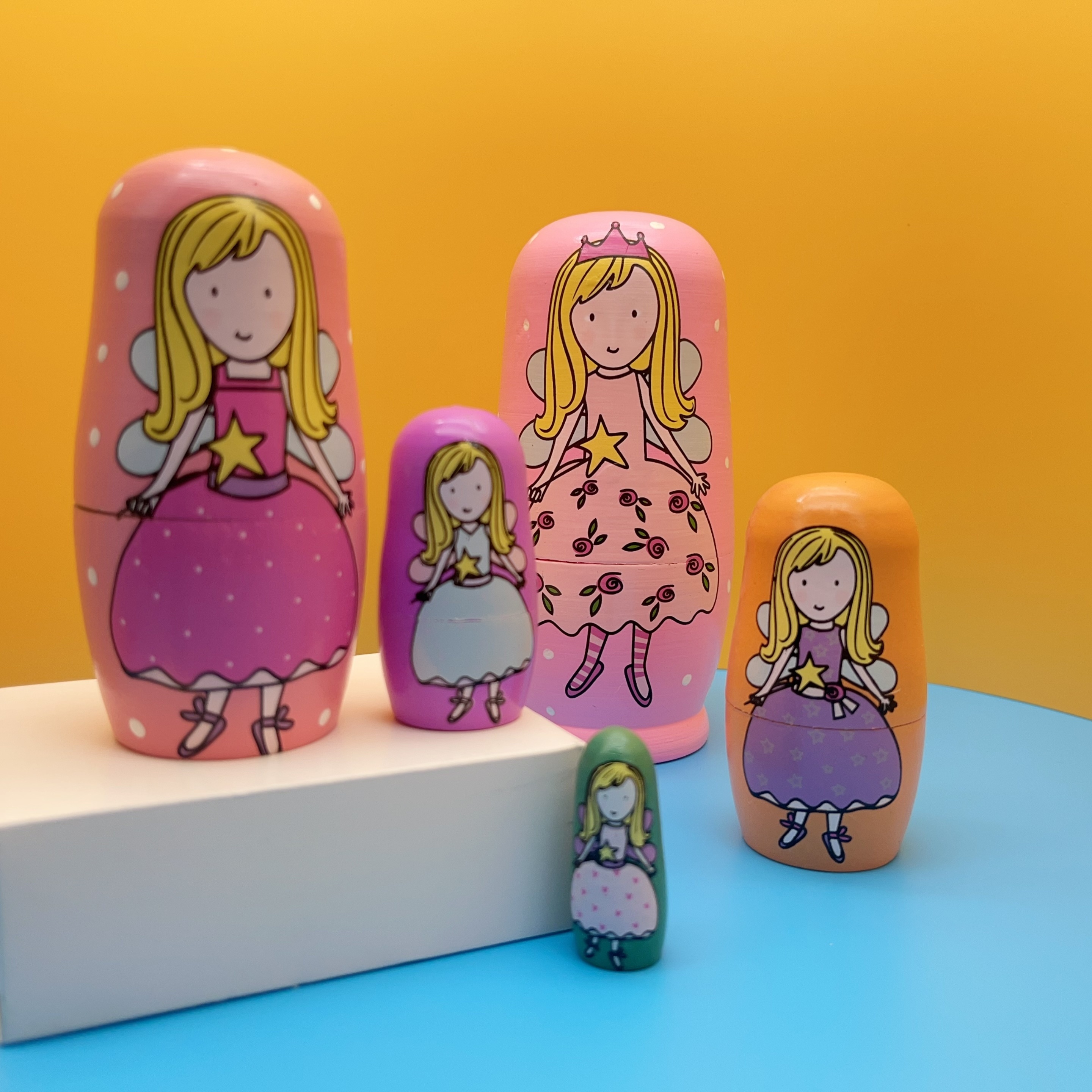 1set christmas angel girl matryoshka russian matryoshka wooden crafts handmade sculpture ornaments hand can be used as a gift to send friends lovers family gifts suitable for living room bedroom office living room christmas gifts