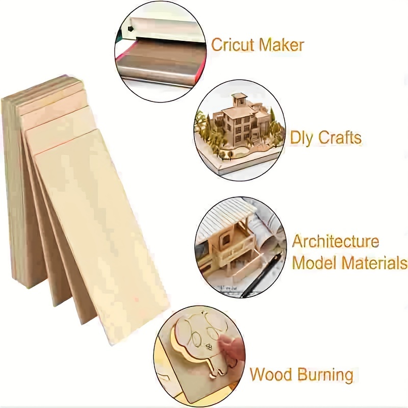 COHEALI 20 Pcs Basswood Board Wooden Panels for Painting Blank Wood for DIY  Small Wood Panels Blank Wooden Plaque Craft Wood Board Unfinished Wood