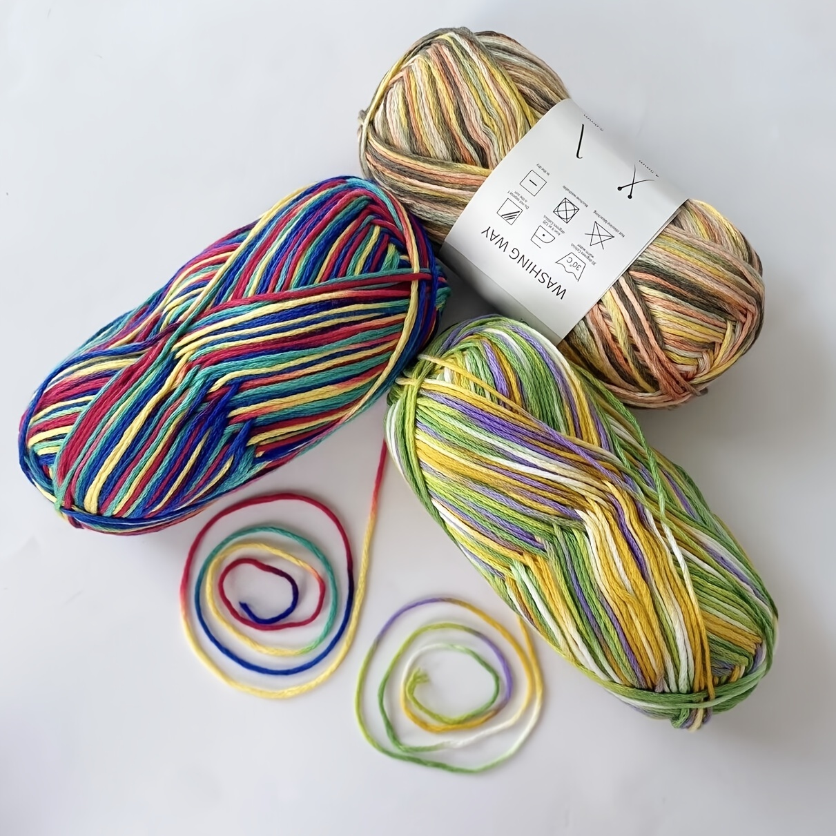 8 ply Multicolor Soft Yarn For Diy Crocheting And - Temu