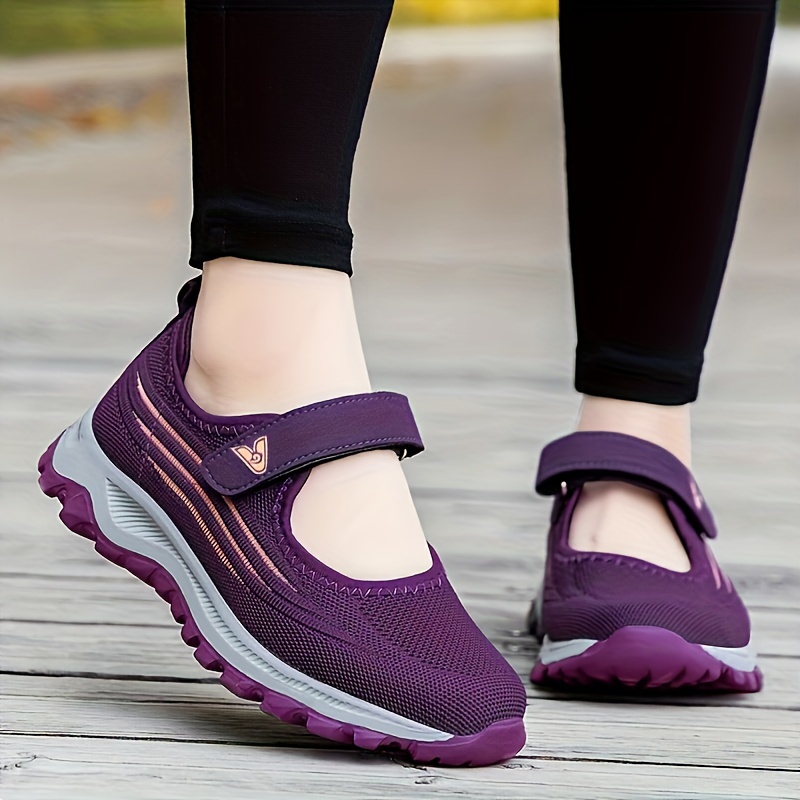 WALK – Zapatillas cómodas de mujer BURDEOS