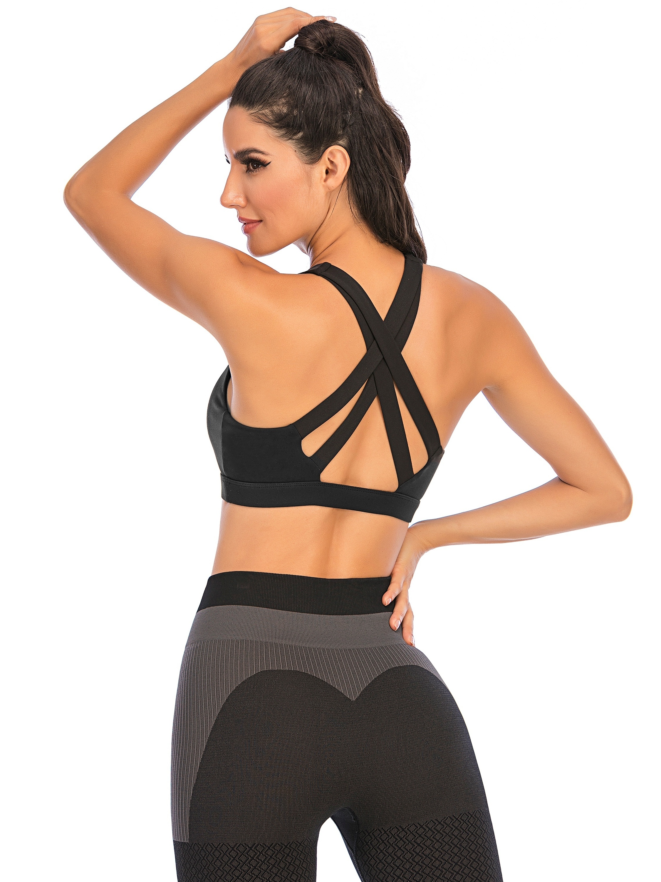 Quick drying Backless Sports Bra Women Medium Impact Support - Temu