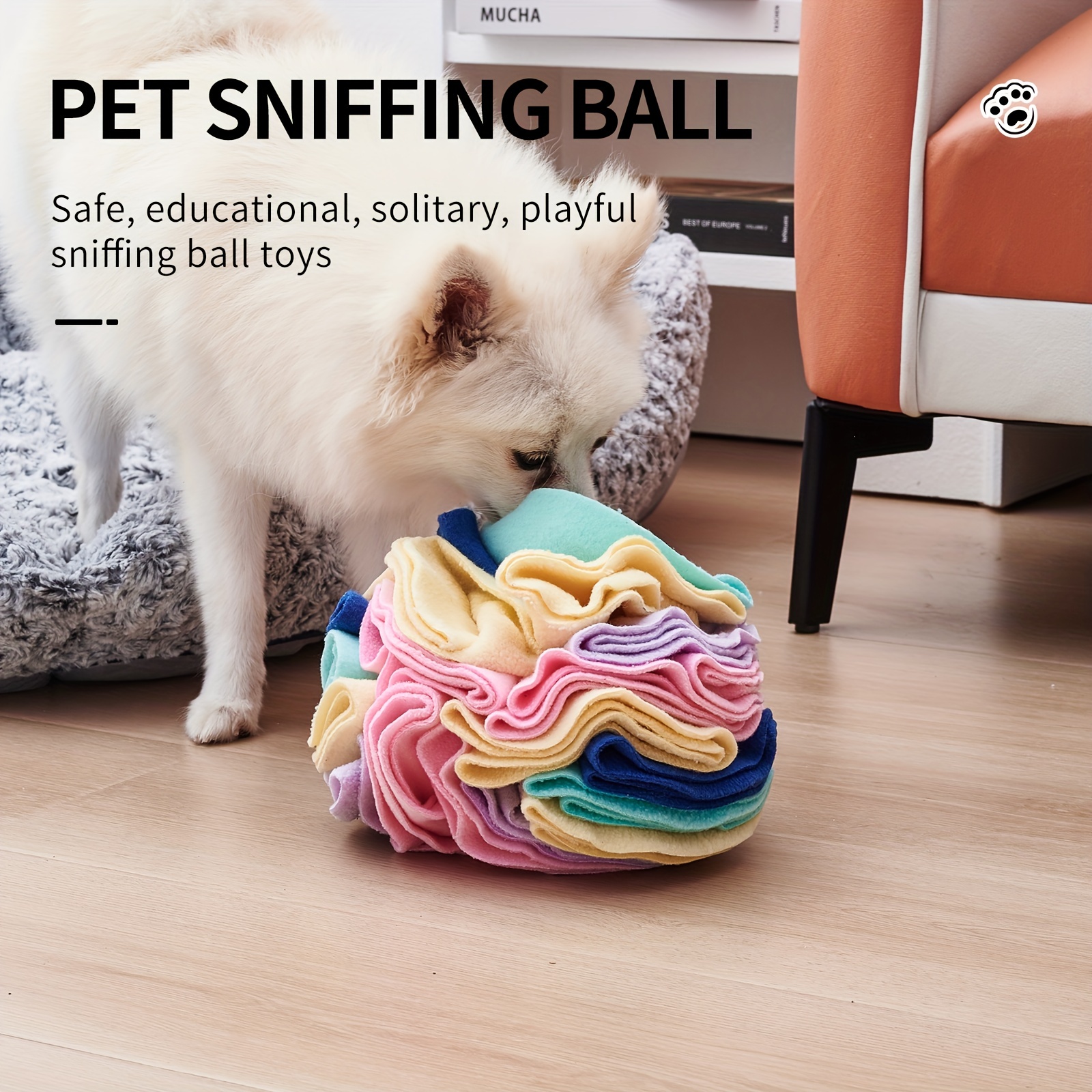 5 in 1 Multi-Function IQ Training Pet Smart Feeding Brain Stimulation Treat  Boredom Dispensing Slow Feeder Ball Bowl Dog Puzzle Toy Enrichment Anxiety