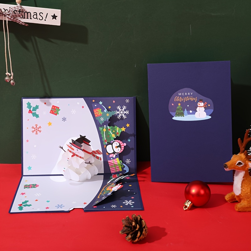 16pcs, Cartes De Vœux De Noël Avec Enveloppes, Créatives, Mignonnes,  Estampillées, Mini-cartes De Message De