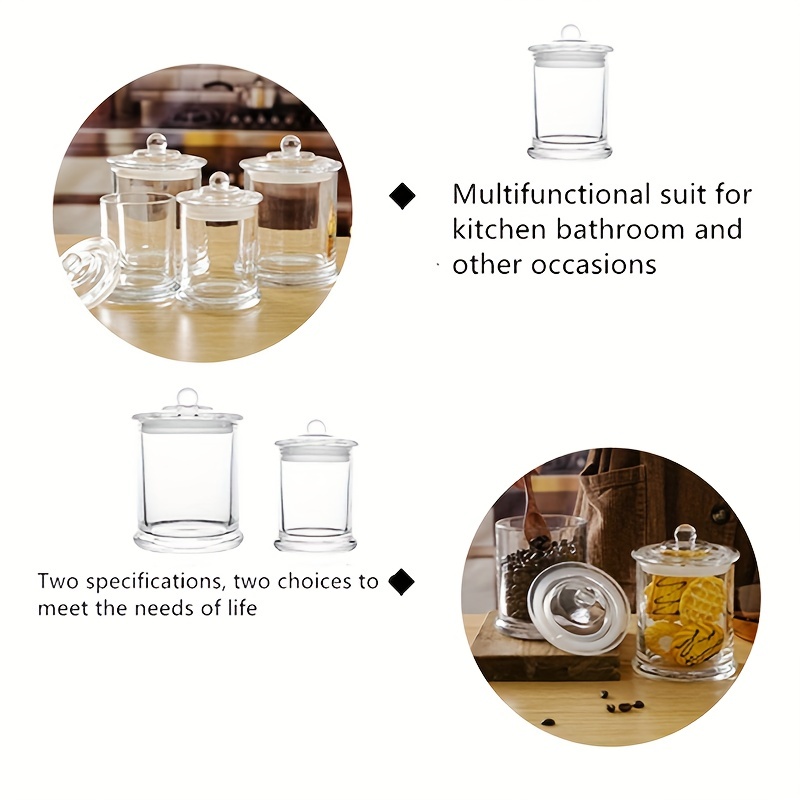 Bathroom Storage Jars Set with Lids - Apothecary Can