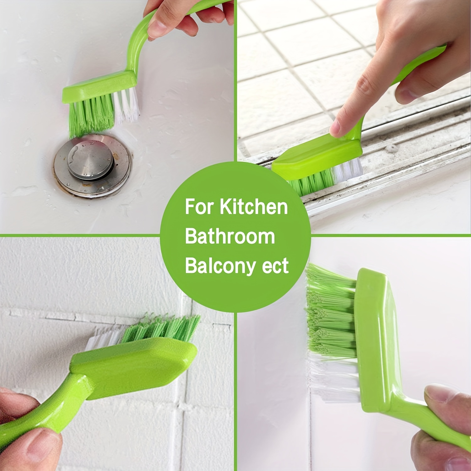 4 in 1 Tile Grout Cleaner Brush V-Shape Gap Crevice Scrub Brush  Multifunctional Brush for Corner Window Sink Kitchen Bathroom