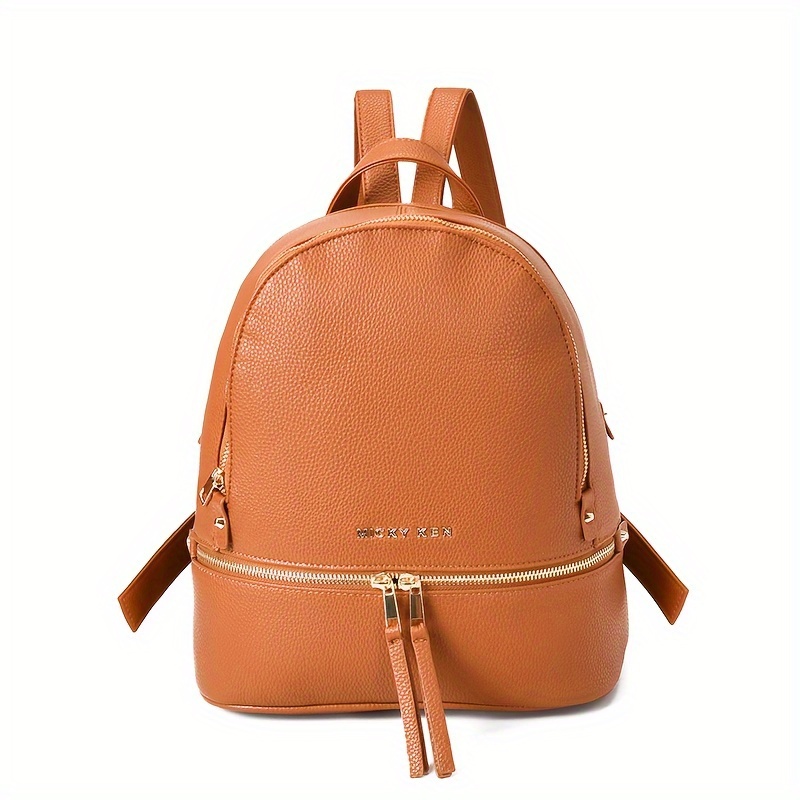 mini pu leather backpack fashion solid color daypack purse womens outdoor travel schoolbag