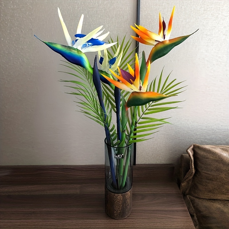 Bird of Paradise - Planta artificial – Plantas falsas altas para decoración  de sala de estar, plantas artificiales de interior – Plantas artificiales