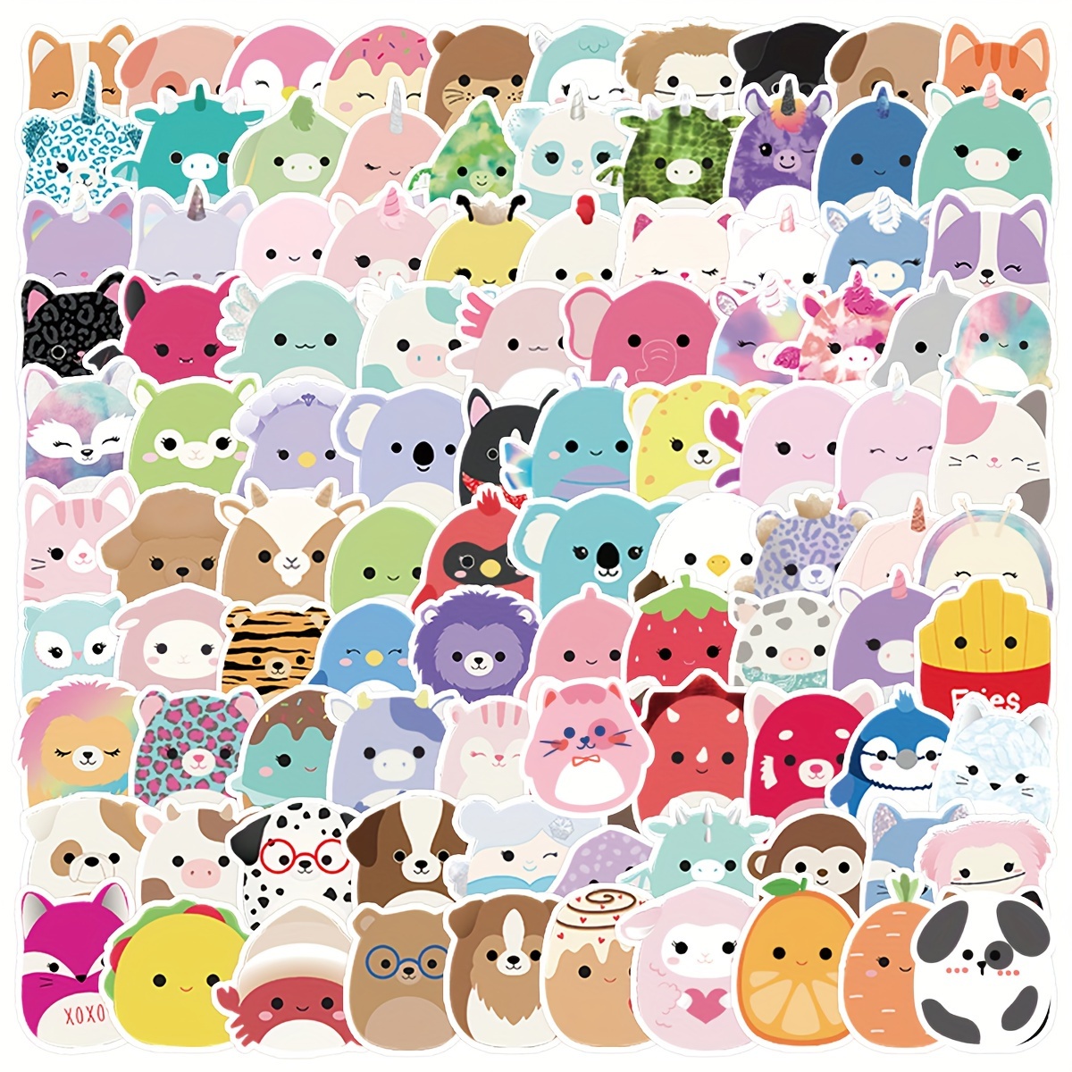 

100pcs Cute Game Animal Stickers, Doodle Waterproof Stickers For Diy Suitcase Skateboard Water Bottle Laptop Phone Guitar