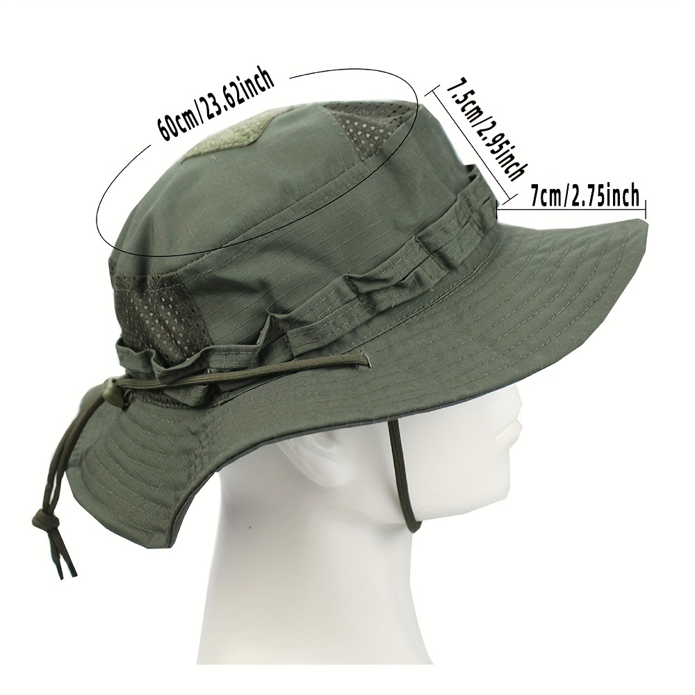 New Tactical Camouflage Breathable Sunscreen Bucket Hat, Fishing Hat, Suitable for Outdoor Mountaineering, Fishing,Temu