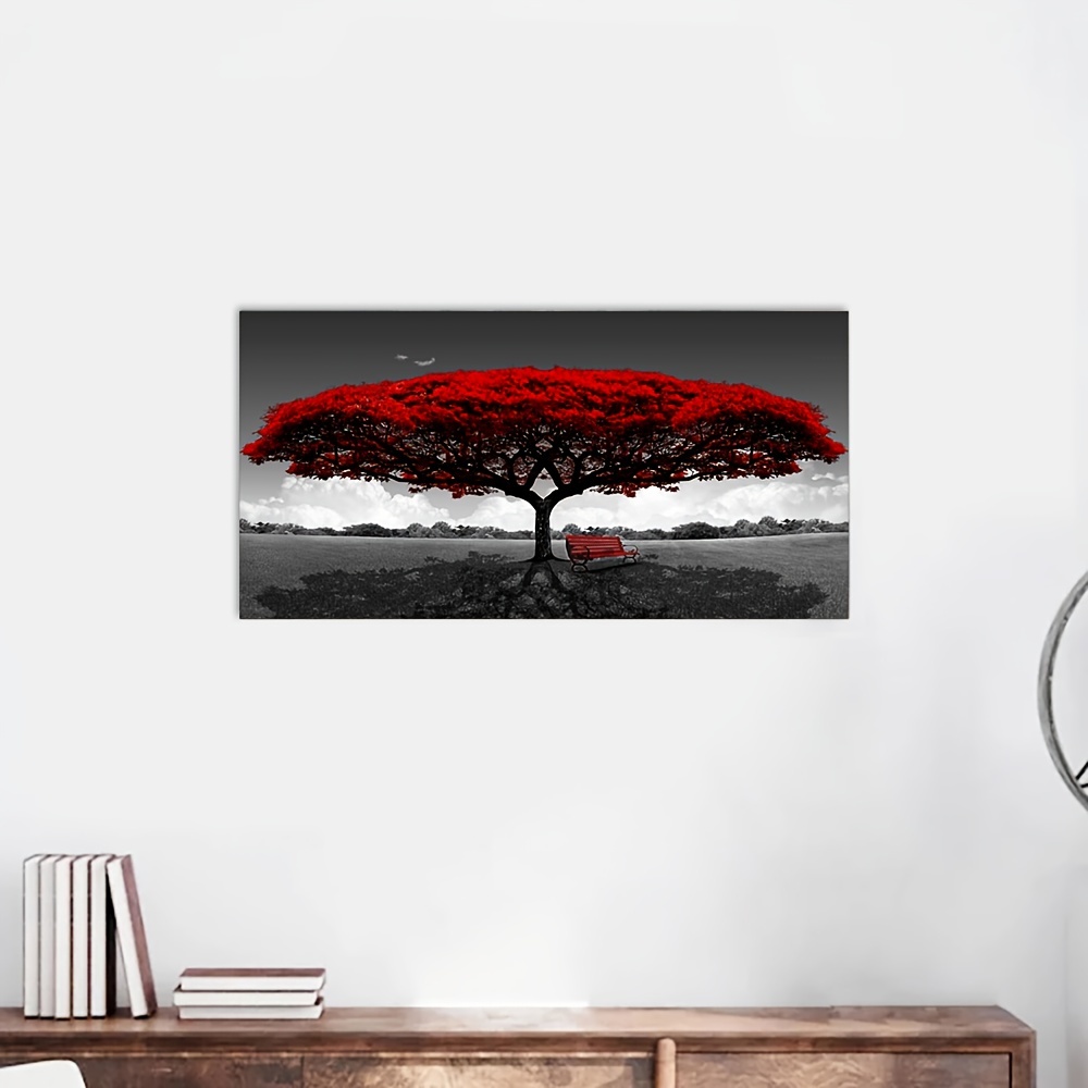 1pc Tree Fantasy Canvas Wall Art Painting, Big Tree Wall Art