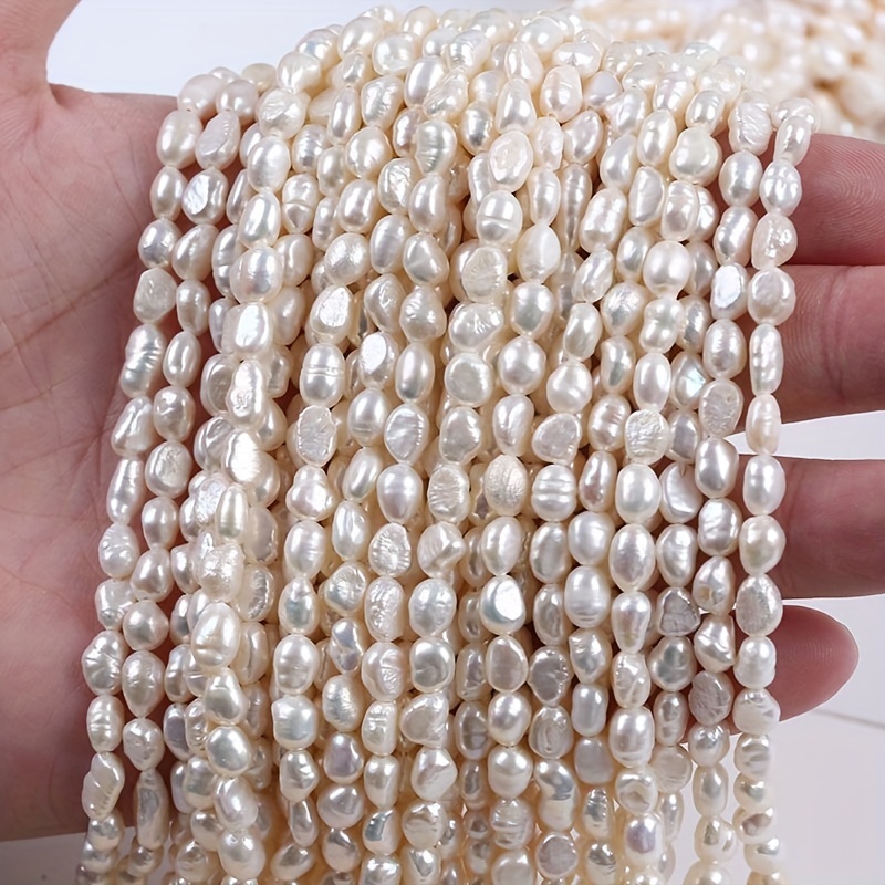

4-5mm Double-sided Light Straight Hole String Natural Freshwater Pearl Diy Jewelry