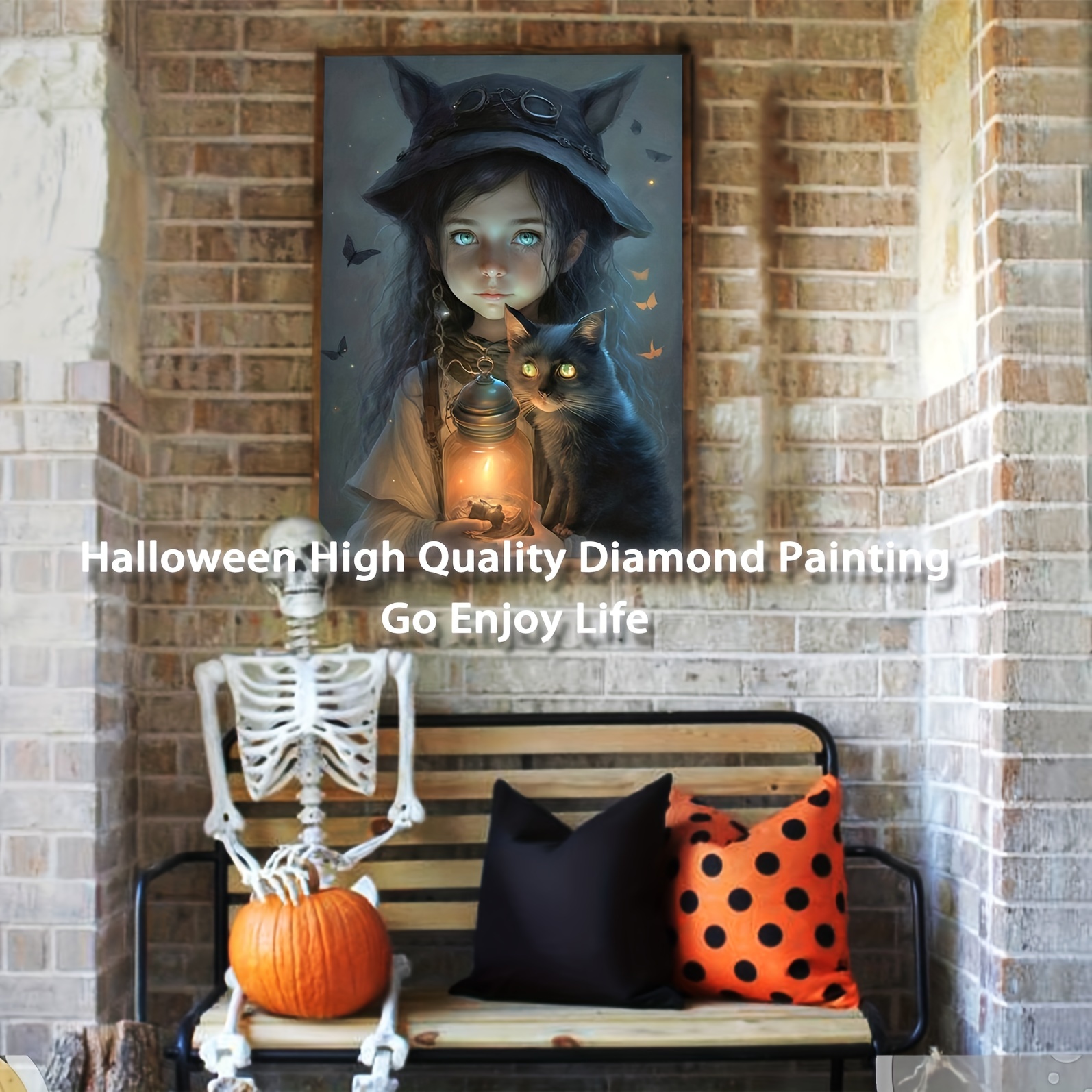  Halloween Diamond Painting Kits for Adults Beginner,Skull  Diamond Art Kits DIY Full Round Drill Skeleton 5D Diamond Dots Painting  with Diamonds for Kids Pumpkin Gem Arts and Crafts for Home Decor