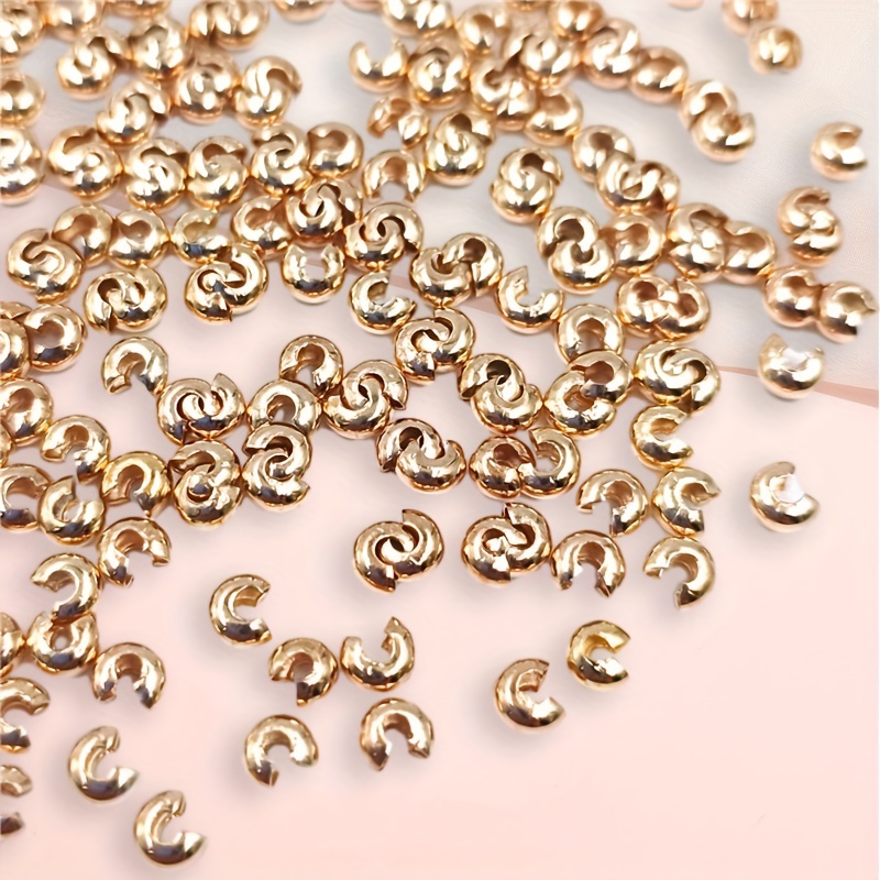 Jewelry Making Kit 2 Colors Brass Tube Crimp Beads Bead Tips - Temu