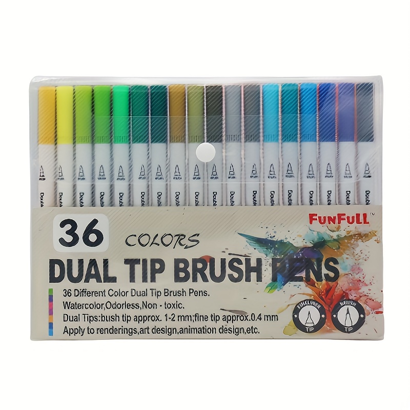 Dual Brush Pens Art Markers Dual Tip Calligraphy Pens - Temu Philippines