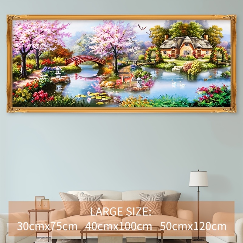 Diy Cottage View Diamond Painting Handmade Home Gifts Set, No