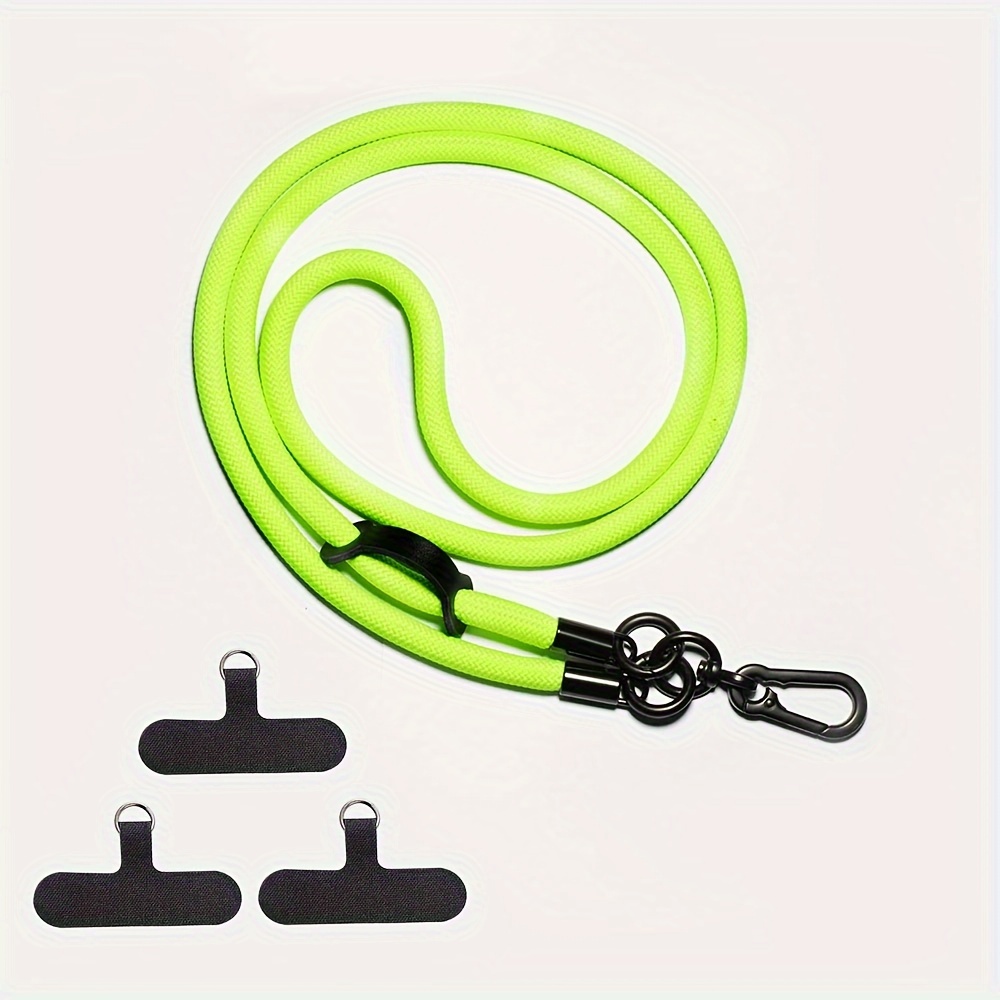 120cm Optional Outdoor Functional Phone Camera Lanyard Fashion Anti-lost All-match Durable Thick Rope Shoulder Strap Long Rope, With 3pcs Clips