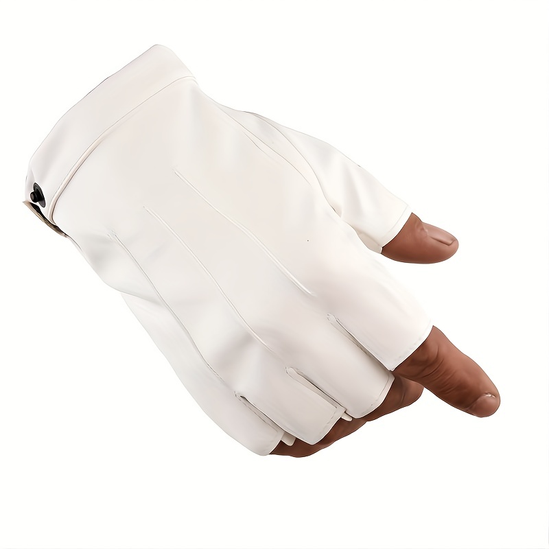 Pu Leather Non slip Half finger Gloves Suitable For Driving - Temu New  Zealand
