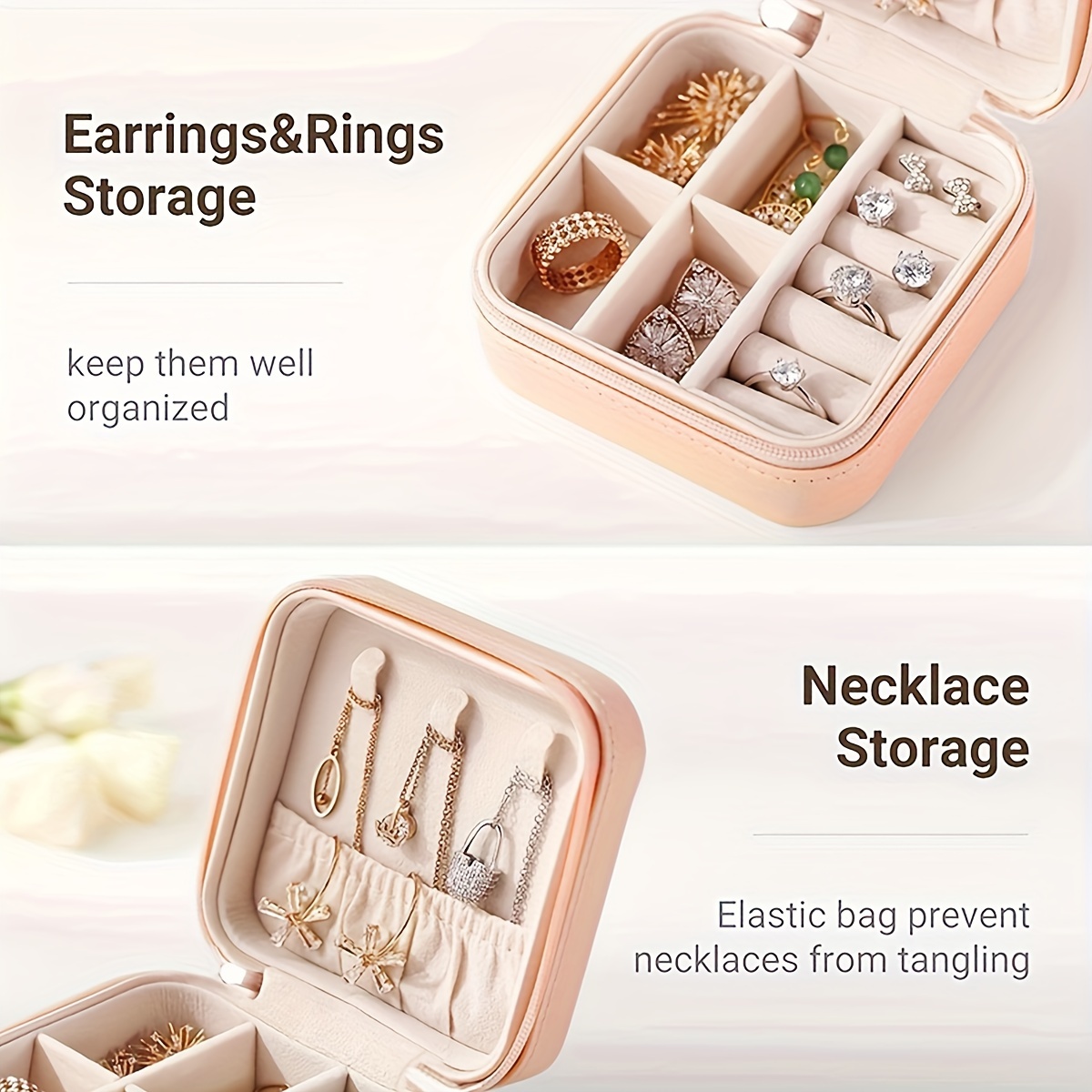 Traveling Ring Holder Keychain Small Travel Jewelry Storage - Temu