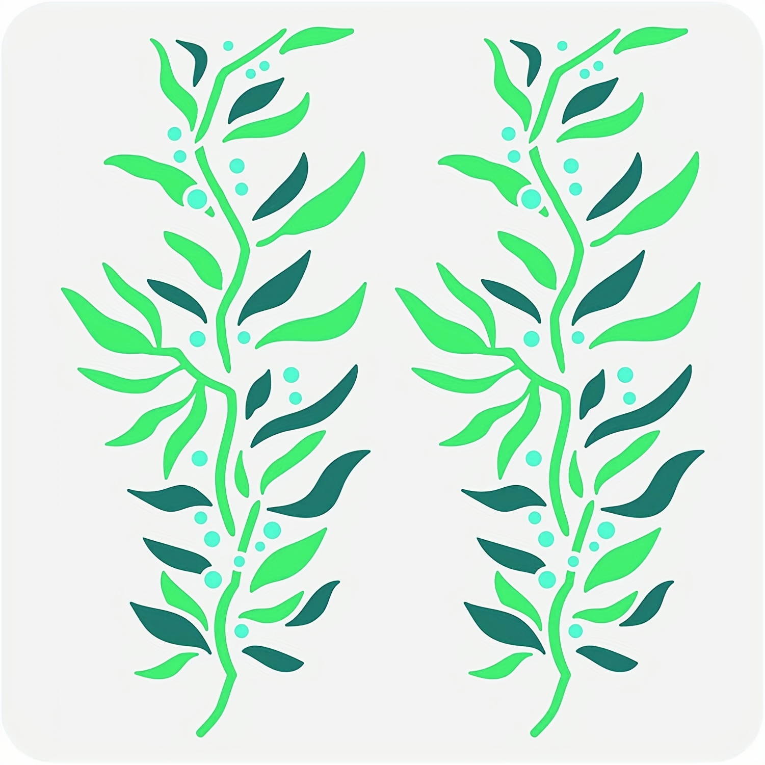 1pc Seaweed Stripes Painting Stencil 11.8x11.8 Inch Reusable Seagrass  Stencil Hollow Out Seaweed Craft Stencil Water Vine Leaf Stencil Template  For Wa