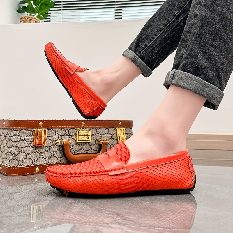 MCICI Loafers Mens Premium Leather Penny Shoes Fashion Slip on Driving Shoes Casual Flat Moccasin 6.5 US-11.5 US