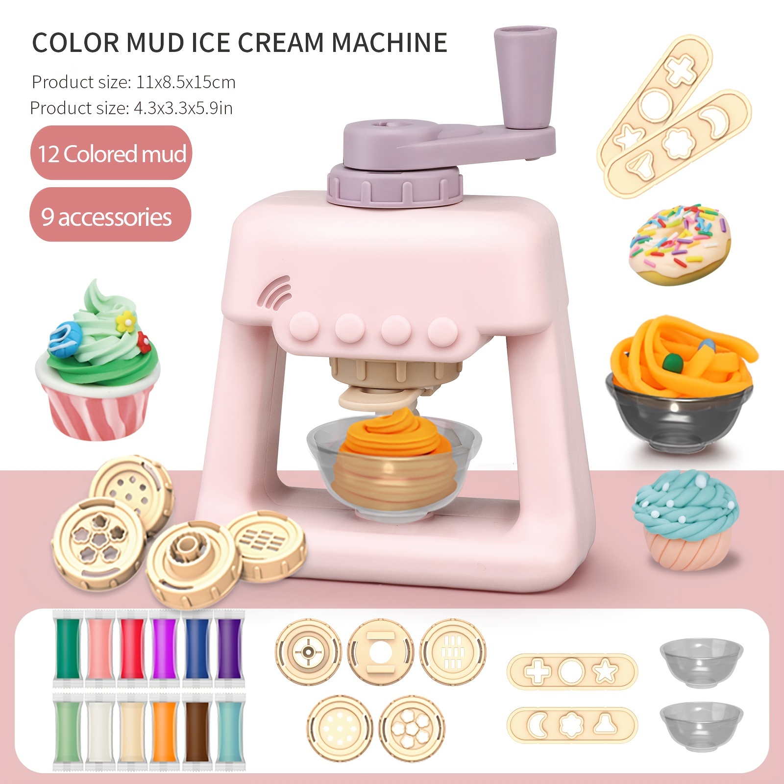 Learn Colors with Play Doh Pasta Spaghetti Making Machine Toy Appliance and  Surprise Toys 