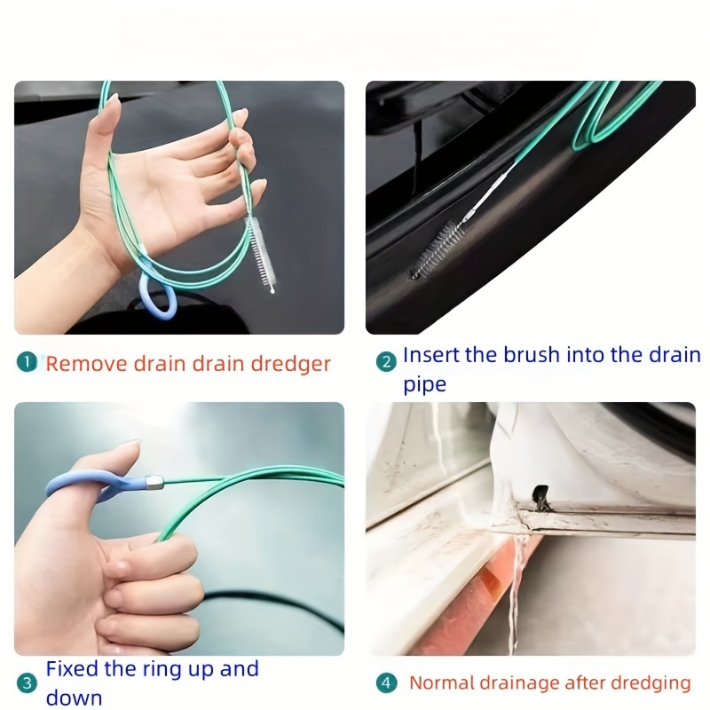ZTHOME Car Styling Sunroof Door windshield Cleaning brush drain