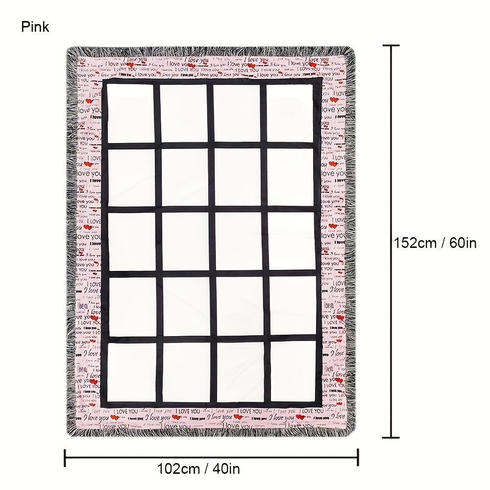 Pink 20 Panel Sublimation Blanket