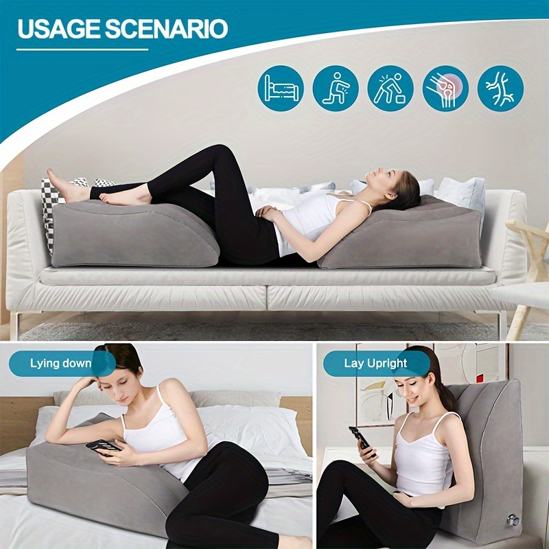 Wedge Pillow Knee Cushion Foot Pillow Elevation Leg Pillows Portable For  Travel Camping Sleeping PVC Inflatable Leg Pillow - AliExpress