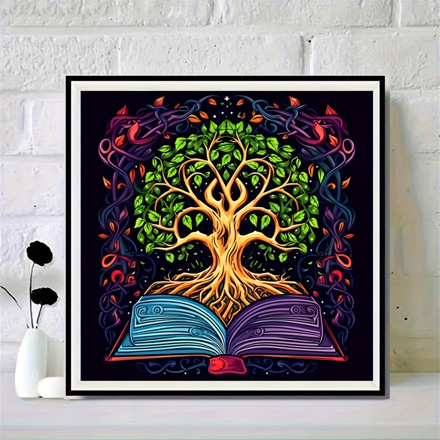 Diamond Painting Book Tree Full Round Embroidery Landscape - Temu