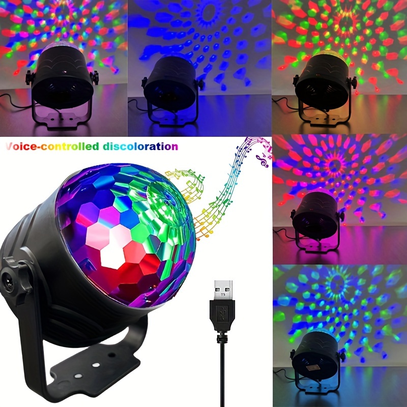 Sound Activated Disco Light Usb Christmas Party Decoration - Temu