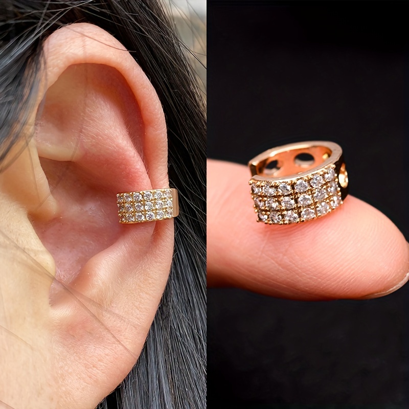 

Fashion Luxury Zircon Ear Cuff No Ear Hole Ear Clip Ear Bone Clip Female Elegant Simple Ear Jewelry