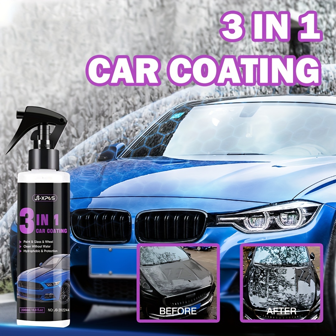 3 in 1 High Quick Protection Car Coat Ceramic Coating Spray Hydrophobic Car  Wax