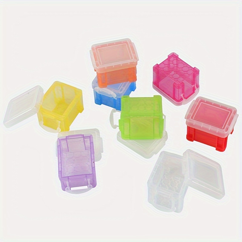 Small Plastic Boxes Lid Buckle Lock 8 color Translucent - Temu